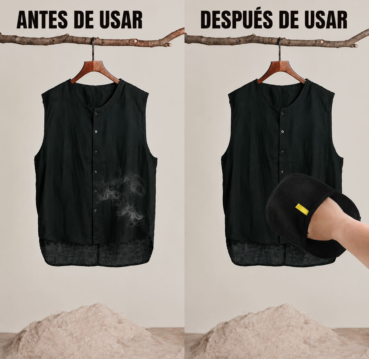 Guante Removedor de Pelo 2 en 1 - Negro