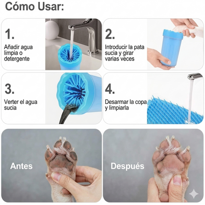 Limpiador de Patas de Silicona (Talla L) - Celeste